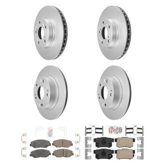 AmeriBRAKES® - AmeriPRO™ Plain Front and Rear Brake Kit with Ceramic Pads