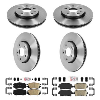 AmeriBRAKES® - AmeriPLATINUM™ Front and Rear Brake Kit with Ceramic Pads