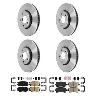 AmeriBRAKES® - AmeriPLATINUM™ Front and Rear Brake Kit with Ceramic Pads