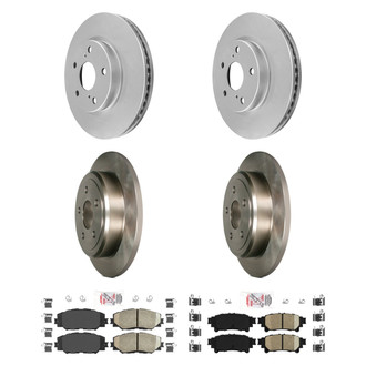 AmeriBRAKES® - AmeriPRO™ Plain Front and Rear Brake Kit with Ceramic Pads