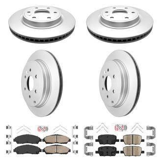 AmeriBRAKES® - AmeriPRO™ Plain Front and Rear Brake Kit with Ceramic Pads