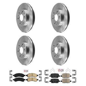 AmeriBRAKES® - AmeriPRO™ Plain Front and Rear Brake Kit with Ceramic Pads