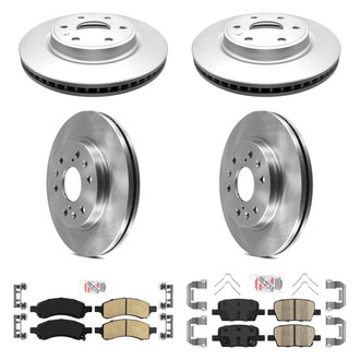 AmeriBRAKES® - AmeriPRO™ Plain Front and Rear Brake Kit with Ceramic Pads