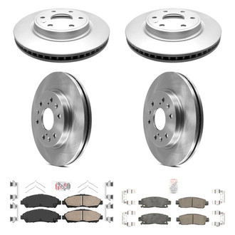 AmeriBRAKES® - AmeriPRO™ Plain Front and Rear Brake Kit with Ceramic Pads