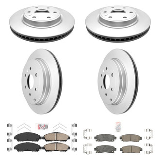 AmeriBRAKES® - AmeriPRO™ Plain Front and Rear Brake Kit with Ceramic Pads