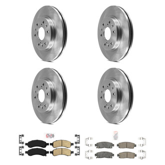 AmeriBRAKES® - AmeriPRO™ Plain Front and Rear Brake Kit with Ceramic Pads