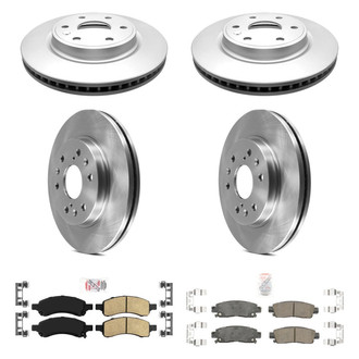 AmeriBRAKES® - AmeriPRO™ Plain Front and Rear Brake Kit with Ceramic Pads