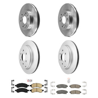 AmeriBRAKES® - AmeriPRO™ Plain Front and Rear Brake Kit with Ceramic Pads