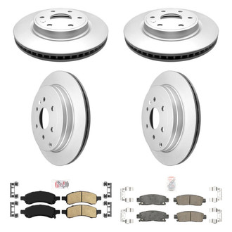 AmeriBRAKES® - AmeriPRO™ Plain Front and Rear Brake Kit with Ceramic Pads