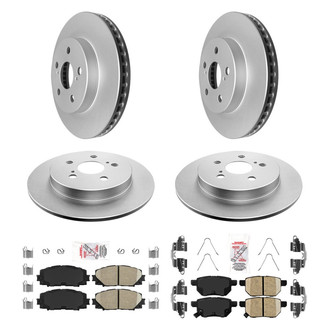 AmeriBRAKES® - AmeriPRO™ Plain Front and Rear Brake Kit with Ceramic Pads