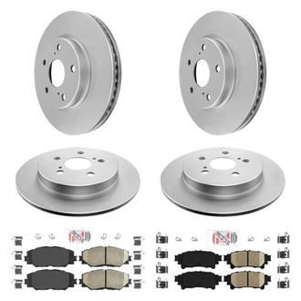 AmeriBRAKES® - AmeriPRO™ Plain Front and Rear Brake Kit with Ceramic Pads