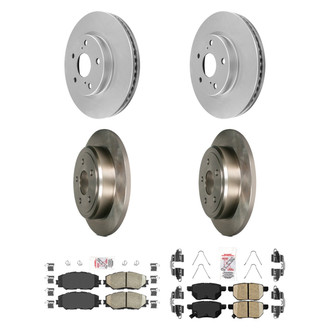 AmeriBRAKES® - AmeriPRO™ Plain Front and Rear Brake Kit with Ceramic Pads