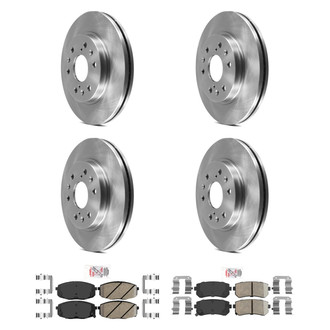AmeriBRAKES® - AmeriPRO™ Plain Front and Rear Brake Kit with Ceramic Pads