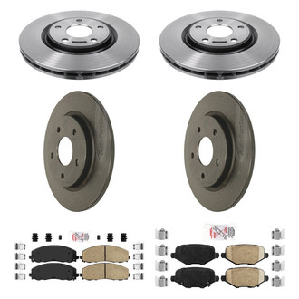 AmeriBRAKES® - AmeriPLATINUM™ Front and Rear Brake Kit with Ceramic Pads
