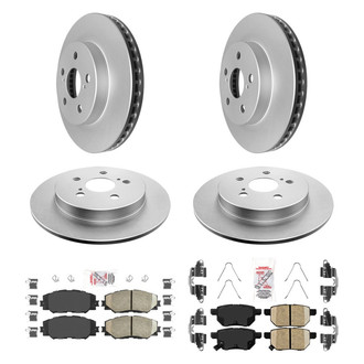 AmeriBRAKES® - AmeriPRO™ Plain Front and Rear Brake Kit with Ceramic Pads