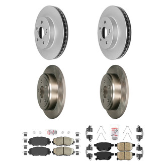 AmeriBRAKES® - AmeriPRO™ Plain Front and Rear Brake Kit with Ceramic Pads