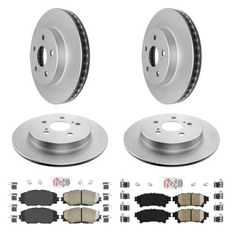 AmeriBRAKES® - AmeriPRO™ Plain Front and Rear Brake Kit with Ceramic Pads