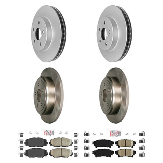 AmeriBRAKES® - AmeriPRO™ Plain Front and Rear Brake Kit with Ceramic Pads