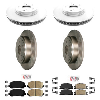 AmeriBRAKES® - AmeriPRO™ Plain Front and Rear Brake Kit with Ceramic Pads