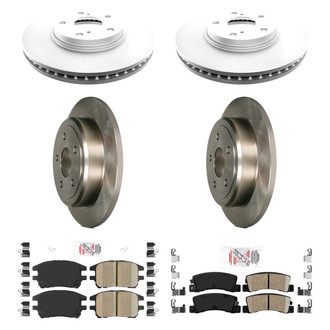 AmeriBRAKES® - AmeriPRO™ Plain Front and Rear Brake Kit with Ceramic Pads