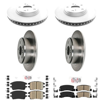 AmeriBRAKES® - AmeriPRO™ Plain Front and Rear Brake Kit with Ceramic Pads