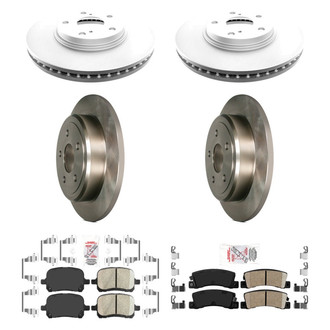 AmeriBRAKES® - AmeriPRO™ Plain Front and Rear Brake Kit with Ceramic Pads