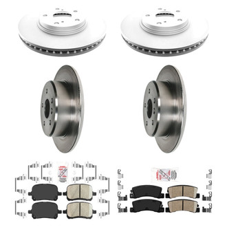 AmeriBRAKES® - AmeriPRO™ Plain Front and Rear Brake Kit with Ceramic Pads