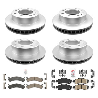 AmeriBRAKES® - AmeriPRO™ Plain Front and Rear Brake Kit with Ceramic Pads