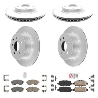 AmeriBRAKES® - AmeriPRO™ Plain Front and Rear Brake Kit with Ceramic Pads