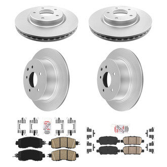 AmeriBRAKES® - AmeriPRO™ Plain Front and Rear Brake Kit with Ceramic Pads