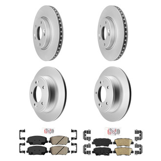 AmeriBRAKES® - AmeriPRO™ Plain Front and Rear Brake Kit with Ceramic Pads