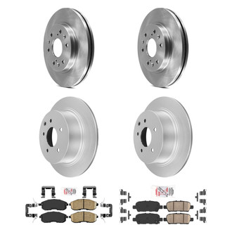 AmeriBRAKES® - AmeriPRO™ Plain Front and Rear Brake Kit with Ceramic Pads