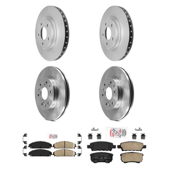 AmeriBRAKES® - AmeriPRO™ Plain Front and Rear Brake Kit with Ceramic Pads