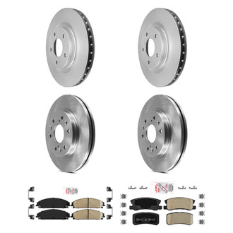 AmeriBRAKES® - AmeriPRO™ Plain Front and Rear Brake Kit with Ceramic Pads