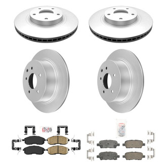 AmeriBRAKES® - AmeriPRO™ Plain Front and Rear Brake Kit with Ceramic Pads