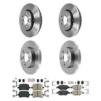 AmeriBRAKES® - AmeriPLATINUM™ Front and Rear Brake Kit with Ceramic Pads