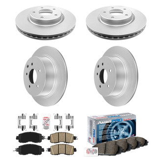 AmeriBRAKES® - AmeriPRO™ Plain Front and Rear Brake Kit with Ceramic Pads