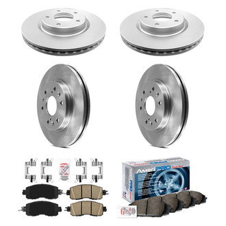 AmeriBRAKES® - AmeriPRO™ Plain Front and Rear Brake Kit with Ceramic Pads