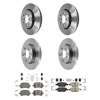 AmeriBRAKES® - AmeriPLATINUM™ Front and Rear Brake Kit with Ceramic Pads