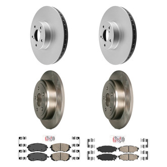 AmeriBRAKES® - AmeriPRO™ Plain Front and Rear Brake Kit with Ceramic Pads
