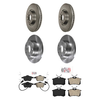AmeriBRAKES® - AmeriPRO™ Plain Front and Rear Brake Kit with Semi-Metallic Pads