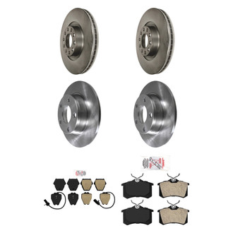 AmeriBRAKES® - AmeriPRO™ Plain Front and Rear Brake Kit with Semi-Metallic Pads