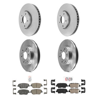 AmeriBRAKES® - AmeriPRO™ Plain Front and Rear Brake Kit with Ceramic Pads