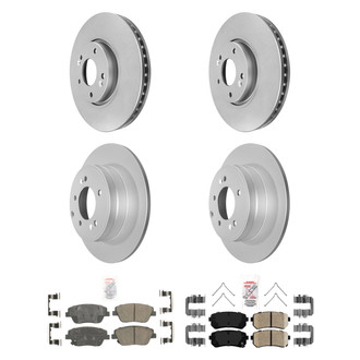 AmeriBRAKES® - AmeriPRO™ Plain Front and Rear Brake Kit with Ceramic Pads