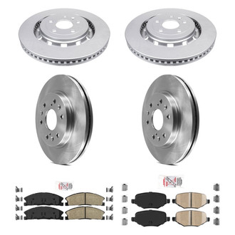 AmeriBRAKES® - AmeriPRO™ Plain Front and Rear Brake Kit with Ceramic Pads