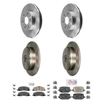 AmeriBRAKES® - AmeriPRO™ Plain Front and Rear Brake Kit with Ceramic Pads