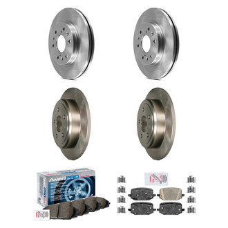 AmeriBRAKES® - AmeriPRO™ Plain Front and Rear Brake Kit with Ceramic Pads