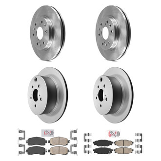 AmeriBRAKES® - AmeriPRO™ Plain Front and Rear Brake Kit with Ceramic Pads