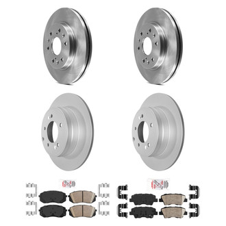 AmeriBRAKES® - AmeriPRO™ Plain Front and Rear Brake Kit with Ceramic Pads