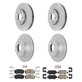 AmeriBRAKES® - AmeriPRO™ Plain Front and Rear Brake Kit with Ceramic Pads